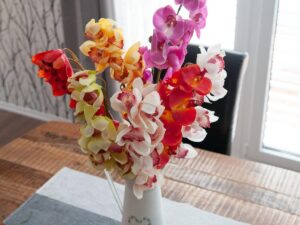 EUROPALMS Cymbidiumzweig, künstlich,  gelb, 90cm