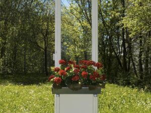 EUROPALMS Geranie, künstlich, dunkelrot, 42cm