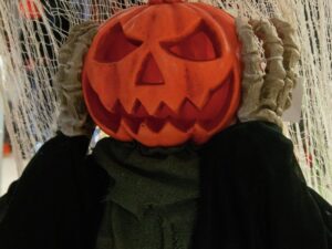 EUROPALMS Halloween Figur POP-UP Kürbis, animiert 70cm