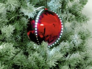 EUROPALMS LED Snowball 15cm, rot