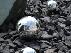 EUROPALMS Dekokugel 30cm, silber