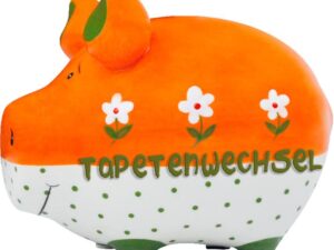 Sparschwein ''Tapetenwechesl'' - Kleinschwein von KCG - Höhe ca. 9 cm, 1 Stück