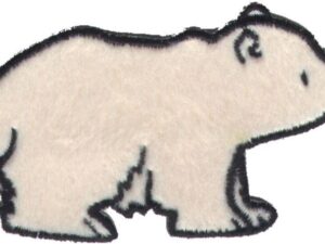 Eisbär aus Velourhaar Motiv aufbügelbar