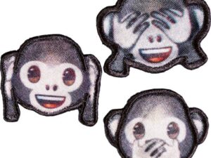 Applikation emoji 3 Affen auf Folie