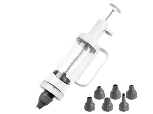 Dr. Oetker Einhand-Garnierspritze mit 6 Tüllen