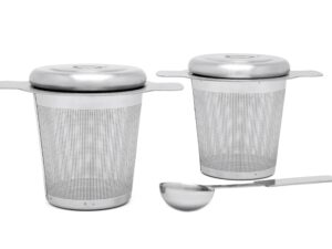 Bredemeijer Teefilter mit Teemaßlöffel Edelstahl 2er Set