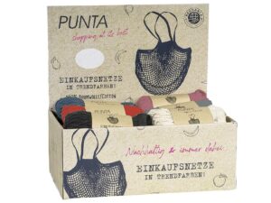 FABRIZIO Einkaufsnetz 'Punta' Papp-Display mit 18 Einkaufsnetzen