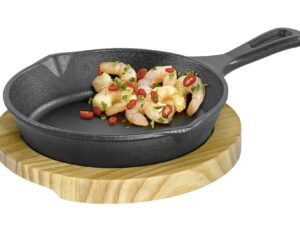 KÜCHENPROFI BBQ Servierpfanne mit Stielgriff Pfanne, Holzbrett, Bedienungsanleitung / Pflegehinweise