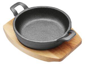 KARL KRÜGER Servierpfanne mit Holzteller inkl. Holzteller