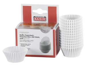 KAISER Mini-Muffin-Papierbackförmchen weiß 200St.