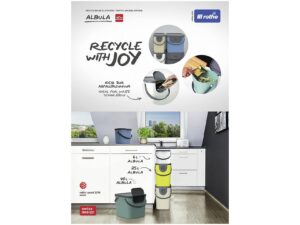 ROTHO Abfallbehälter 'Albula' Behälter, Deckel, 6 Aufkleber