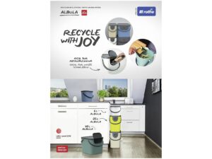 ROTHO Abfallbehälter 'Albula' Behälter, Deckel, 6 Aufkleber