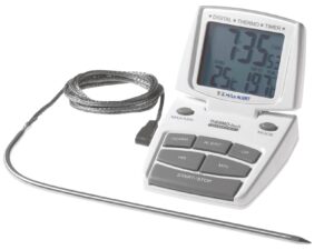 TFA-DOSTMANN Küchen-Thermo-Timer Digital inkl. 1 x Batterie 1,5 V AAA