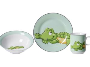 RITZENHOFF & BREKER Kindergeschirr 'Happy Zoo Krokodil' 3 Teile