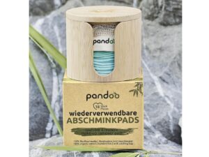 PANDOO Abschminkpads 18er Pack 18 Pads, 1 Waschbeutel, 1 x Bambus-Box