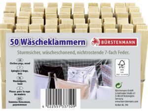 BÜRSTENMANN Wäscheklammern 50 Stück