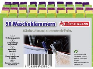 BÜRSTENMANN Wäscheklammern 50 Stück