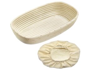 WESTMARK Gärkörbchen Set oval mit Bezug 33,5x20,5x8cm