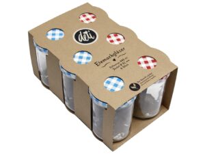 deti Einmachgläser 6-er Tray farblich sortiert 6 Gläser