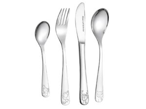 RITZENHOFF & BREKER Kinderbesteck 'Waldtiere' 4-teilig je 1 x Messer, Gabel, Esslöffel, Dessertlöffel