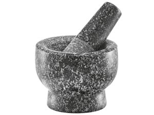 ZELLER PRESENT Mörser & Stößel-Set Granit anthrazit