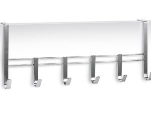 ZELLER PRESENT Türhängeleiste Metall verchromt 6 Haken 51x8x20,5cm silber