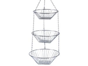 ZELLER PRESENT Korb zum Hängen ch3 Körbe 72cm Ø25,5cm silber