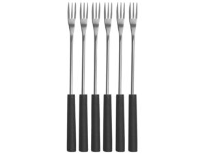 NOUVEL Käsefondue-Gabeln Schwarzer Kunststoffgriff 6 Stück
