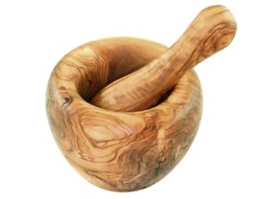 Mörser mit Stößel Olivenholz Ø12cm