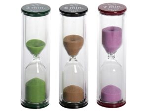 KÜCHENPROFI Sanduhr Tea-Time 8cm Ø2,3cm 3er Set