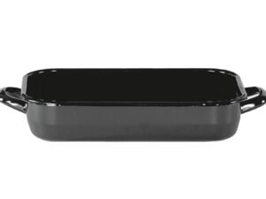 KARL KRÜGER Vierkantpfanne 26x18,5x6cm emailliert schwarz