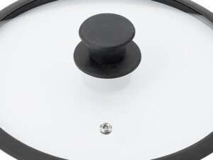 KARL KRÜGER Glasdeckel mit Silikonrand und Abdampfloch Ø 24 cm