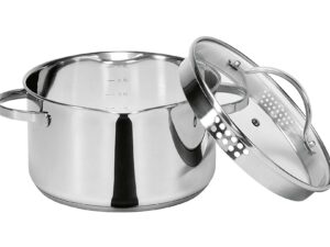 KARL KRÜGER Kochtopf mit Ausguss 1,5 l Ø16cm Edelstahl