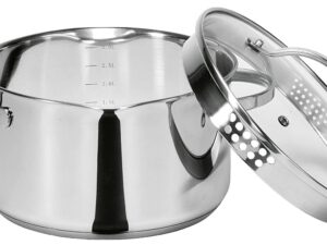 KARL KRÜGER Kochtopf mit Ausguss 5 l Ø24cm Edelstahl