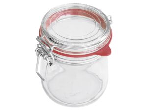 EMSY Drahtbügelglas quadratisch 900 ml mit Ring 65x90mm