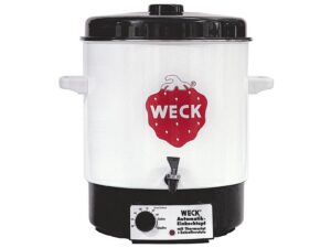 WECK Einkochautomat 29 l Ø35cm weiß emailliert ohne Uhr mit Auslaufhahn