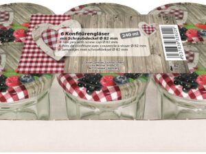 DOSEN-ZENTRALE  6er Set Konfitürengl.240ml 82t