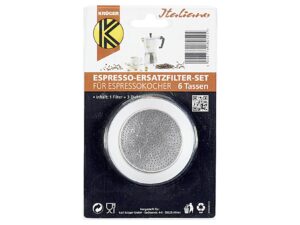 KARL KRÜGER Ersatzteilset Espressokocher 6 Tassen 4-teilig