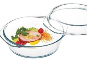 BOHEMIA CRISTAL  Schüssel rund fl.Deckel 2,0ltr