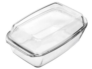 BOHEMIA CRISTAL Schüssel rechteckig mit hohem Deckel 2,8 l 33x20cm