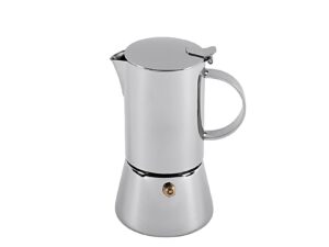 cilio tisch-accessoires Espressokocher Aida 4 Tassen Edelstahl poliert 18,5cm Ø9,5cm