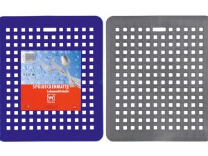 WÜLLNER & KAISER Spülbeckenmatte eckig 31,5x27cm grau