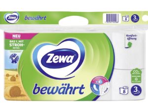 ZEWA Toilettenpapier 'bewährt' 150 Blatt 3-lagig 8er Pack