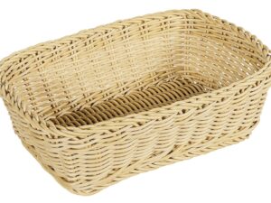 SALEEN  Brotkorb eck hellbeige 31,5x22