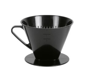 WÜLLNER & KAISER Kaffeehandfilter 1x4 mit 2 Löchern schwarz