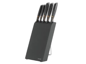 FISKARS Messerblock 'Edge' Messerblock, 1 Schälmesser, 1 Tomatenmesser, 1 Kochmesser, 1 Santoku Messer, 1 Brotmesser