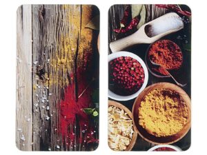 WENKO Herd-Abdeckplatte Gewürze Glas 52x30cm 2Stück 2er Pack