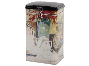 Kaffeedose eckig 500 g 8,5x11x20cm sortiert