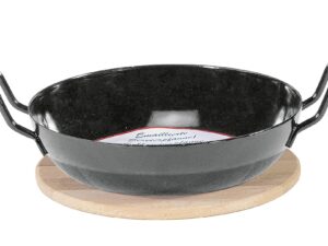 KARL KRÜGER Servierpfanne mit Holzteller 2-teilig