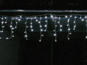 F-H-S LED Eisregen Lichterkette mit 240LED außen weiß 240